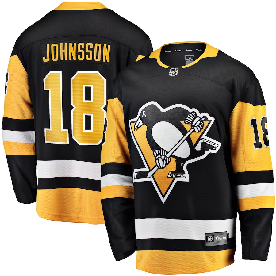 Men's Pittsburgh Penguins Andreas Johnsson #18 Black Jersey